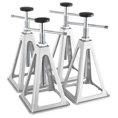 Front. VEVOR - RV Stabilizer Jacks, 4 Pack Aluminum RV Leveling Jacks, RV Stack Jacks for RV Travel Trailer Camper, Single Screw Jack - Black;Silver.