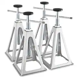 VEVOR - RV Stabilizer Jacks, 4 Pack Aluminum RV Leveling Jacks, RV Stack Jacks for RV Travel Trailer Camper, Single Screw Jack - Black;Silver