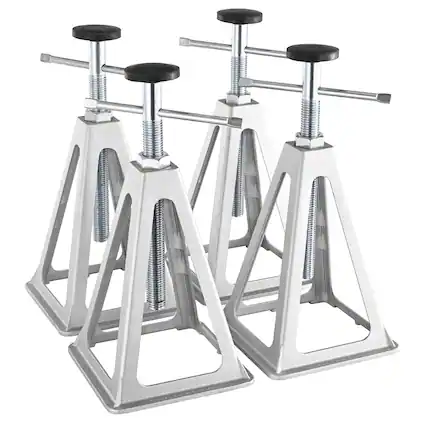 Front. VEVOR - RV Stabilizer Jacks, 4 Pack Aluminum RV Leveling Jacks, RV Stack Jacks for RV Travel Trailer Camper, Single Screw Jack - Black;Silver.