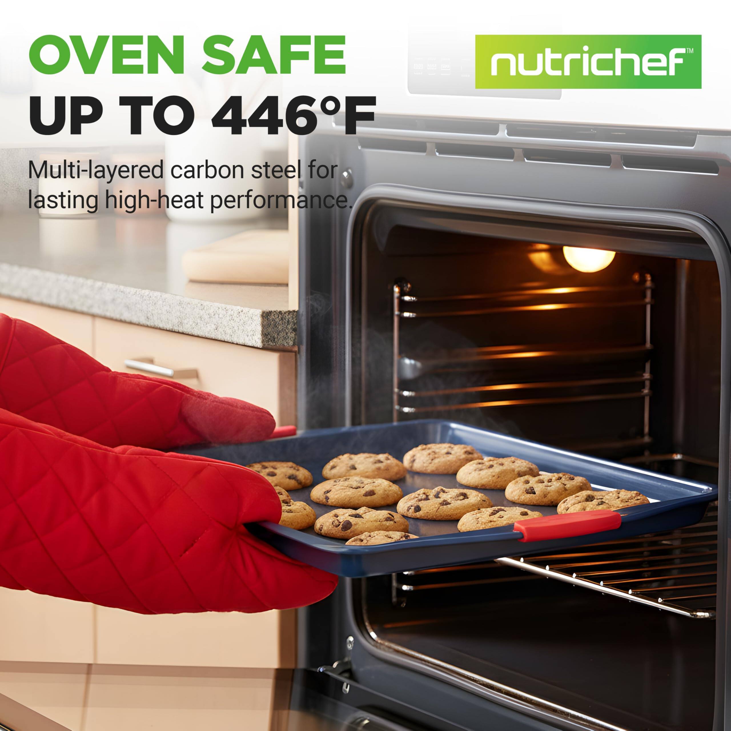 OVEN SAFE UP TO 446°F

Multi-layered carbon steel for lasting high-heat performance.

nutrichef