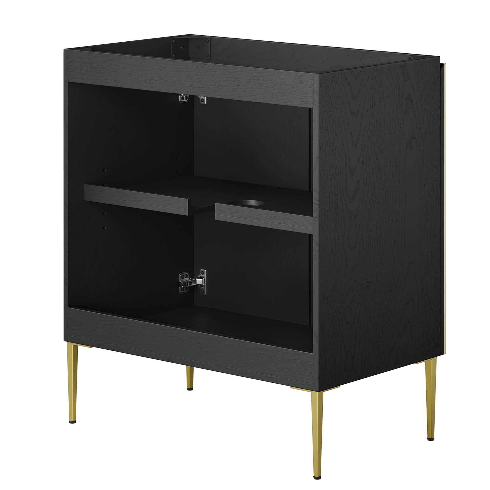 Alt View 2. Modway - Alchemist Bathroom Cabinet Basin Not Included by Modway - Black Gold.