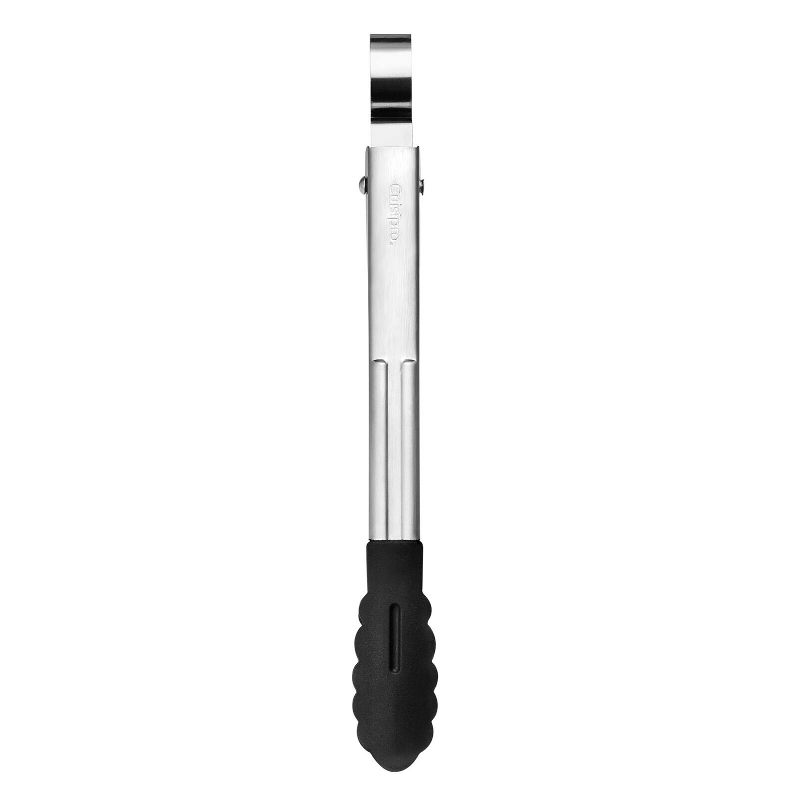Alt View 1. Cuisipro - Silicone Mini Tongs, Black - Black.