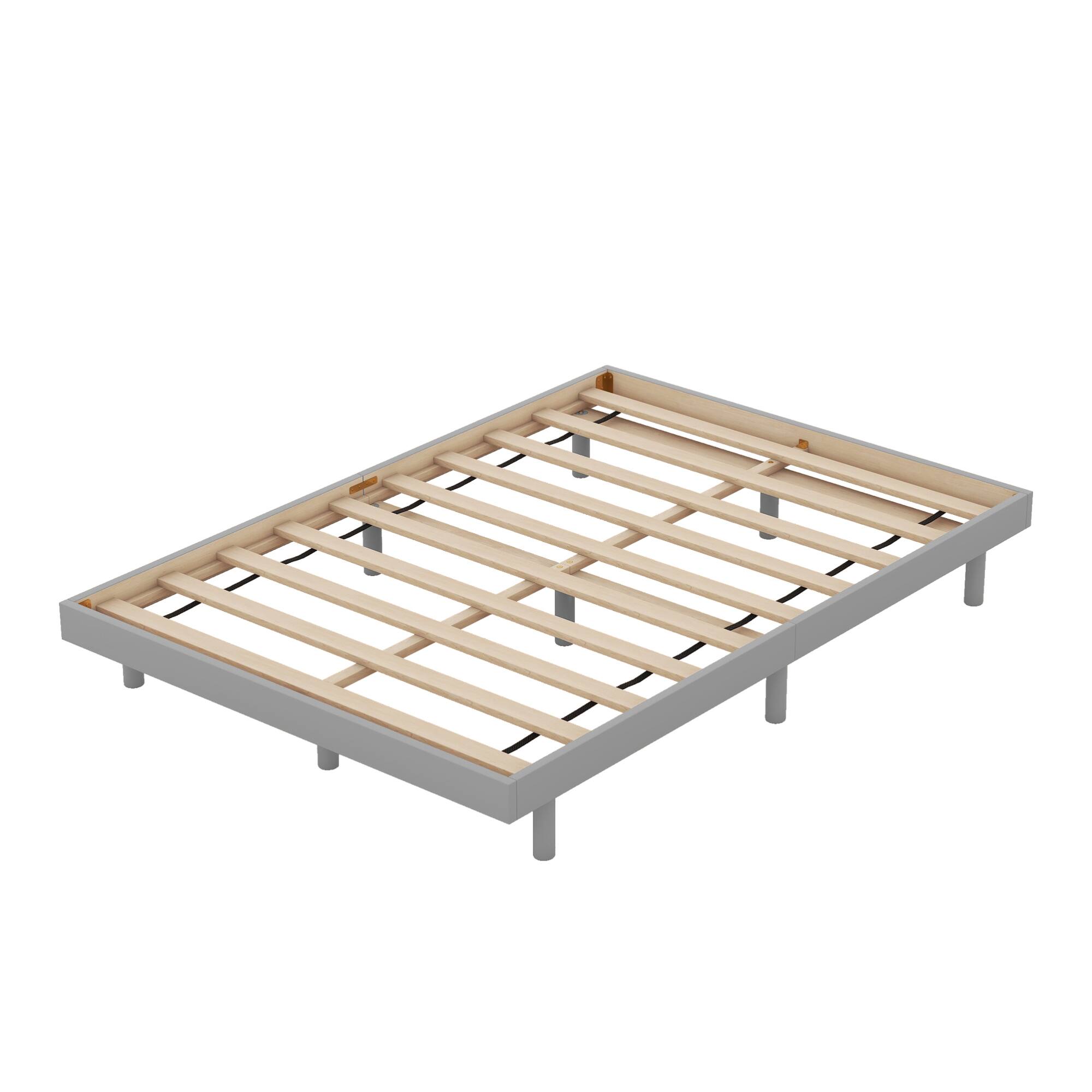 Alt View 1. GOODSILO - Modern Full Floating Platform Bed Frame with Sturdy Construction and Elegant Design for Contemporary Bedrooms - Grey.