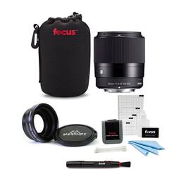 Sigma - 30mm f/1.4 Contemporary DC DN Prime Lens for Sony E Cameras Bundle