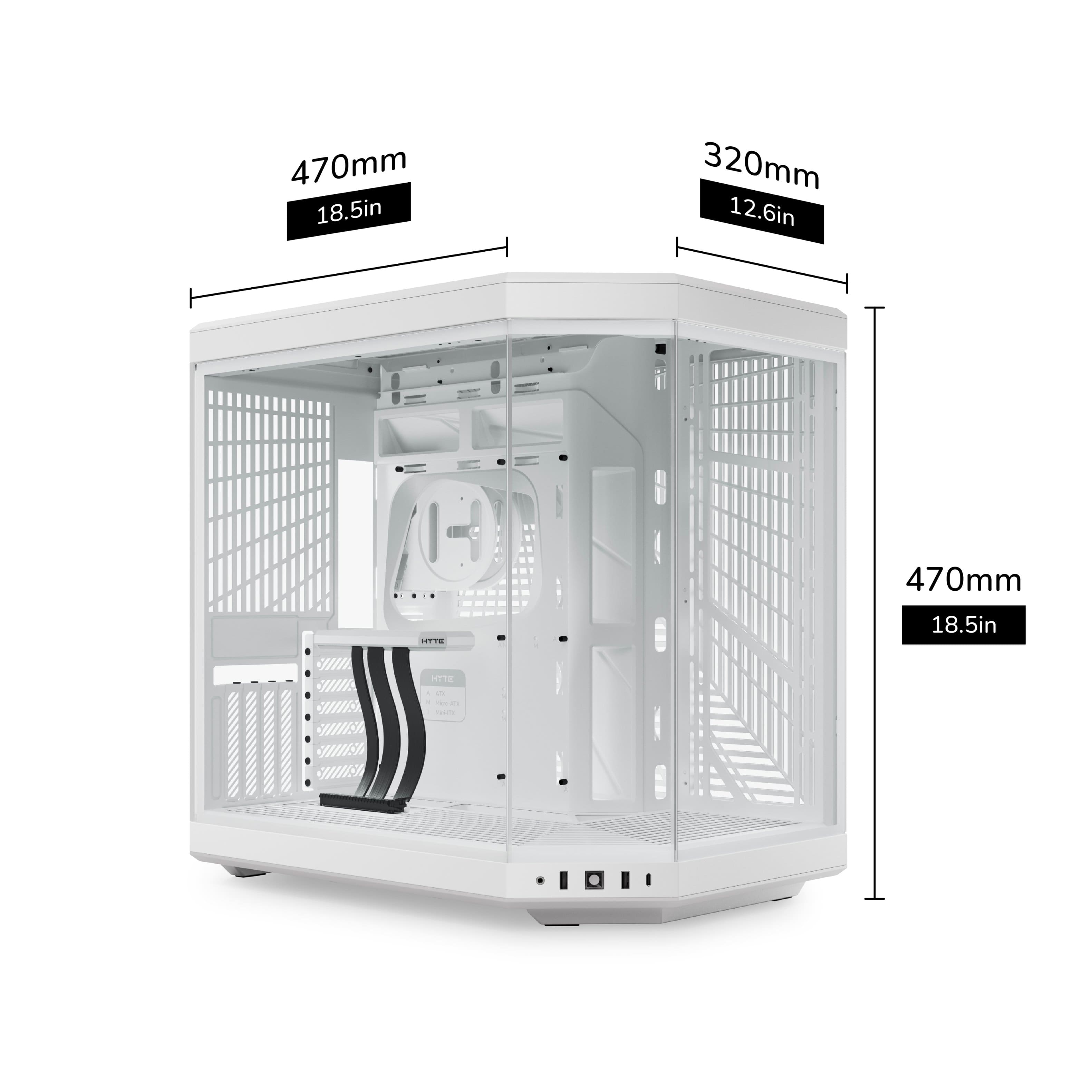 HYTE Y70 Mid Tower ATX Gaming PC Desktop Case with Riser Cable