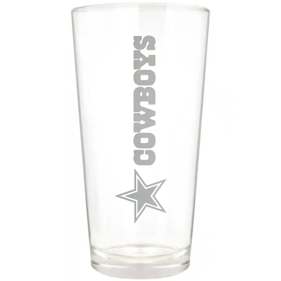 Great American Products Dallas Cowboys Etched 16oz. Vertical Rally Cry ...