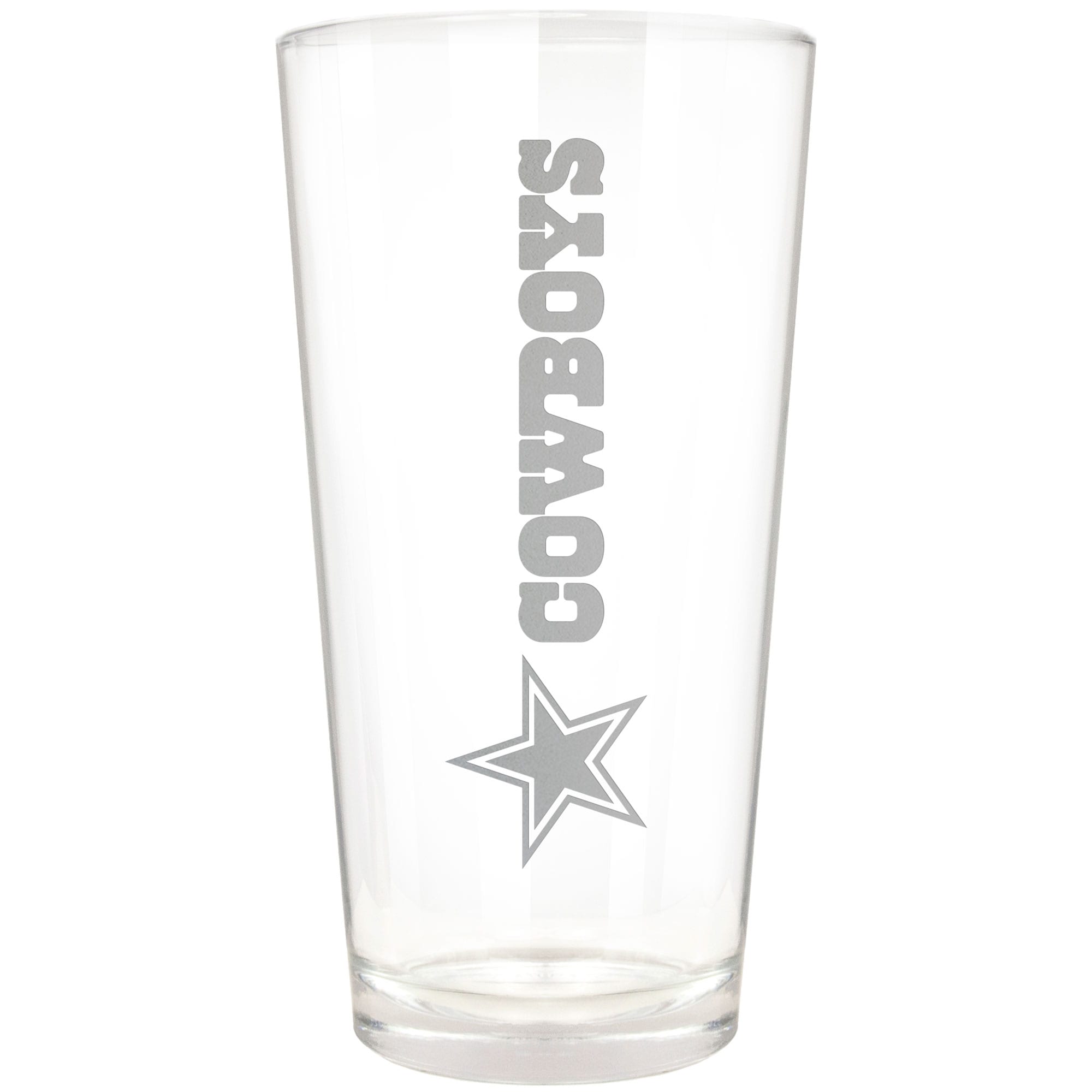 Great American Products - Dallas Cowboys Etched 16oz. Vertical Rally Cry Pint Glass - Multicolor