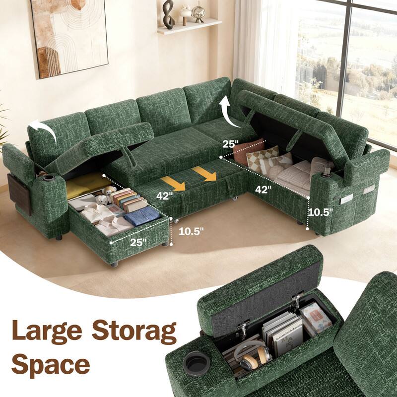 8 25" 42" 42" 10.5" 10.5" 25" Large Storage Space