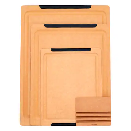 Front. ZWILLING - ZWILLING Plant Fiber 4-pc Cutting Board Set - Natural.