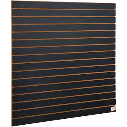 Front. VEVOR - Slatwall Panels, 4 ft x 2 ft Black Garage Wall Panels 24"H x 48"L (Set of 2 Panels), Heavy Duty Garage Wall Organizer - Black.