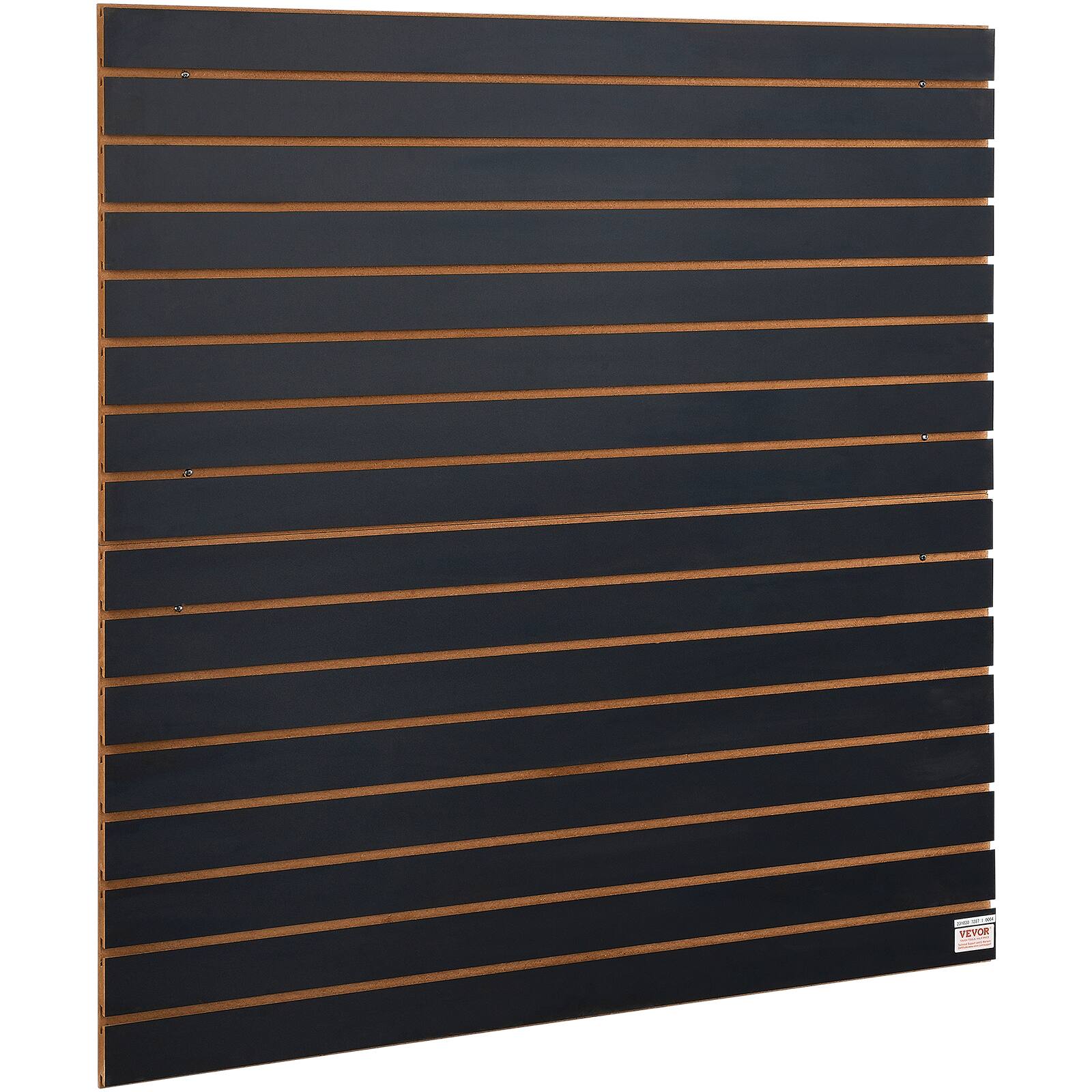 Front. VEVOR - Slatwall Panels, 4 ft x 2 ft Black Garage Wall Panels 24"H x 48"L (Set of 2 Panels), Heavy Duty Garage Wall Organizer - Black.