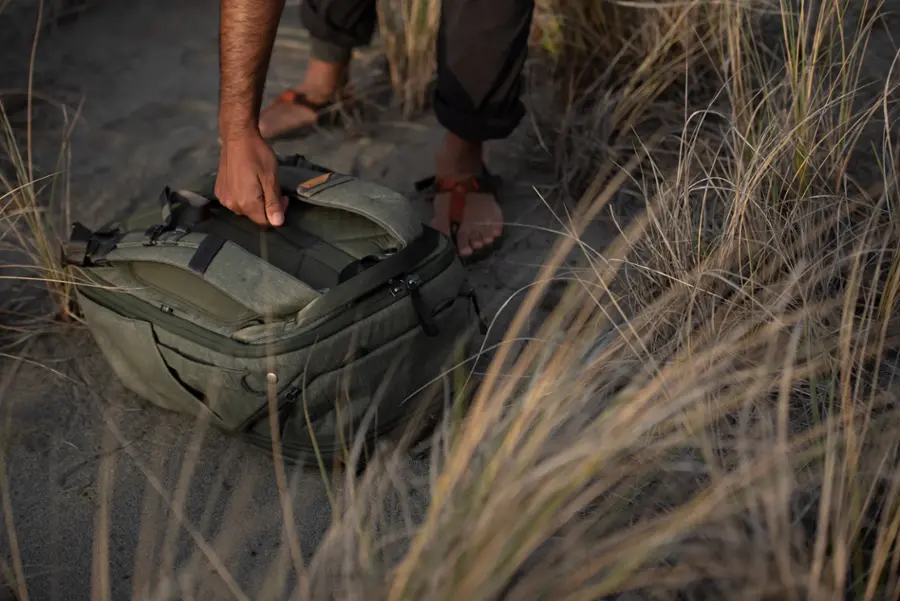 Alt View 19. Peak Design - Travel Backpack 45L - Sage Green.