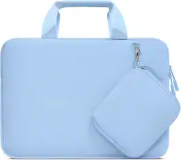 mosiso - Laptop Case 15 inch, Neoprene Laptop Sleeve Carrying Case with Handle & Pouch for MacBook Air 15 inch HP Acer Dell - Air Blue