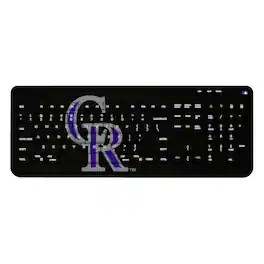 Keyscaper - Colorado Rockies Team Logo Wireless Keyboard - Multicolor
