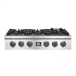 Forno Appliances - FORNO ALTA QUALITA 36" PRO-STYLE GAS RANGETOP - Silver