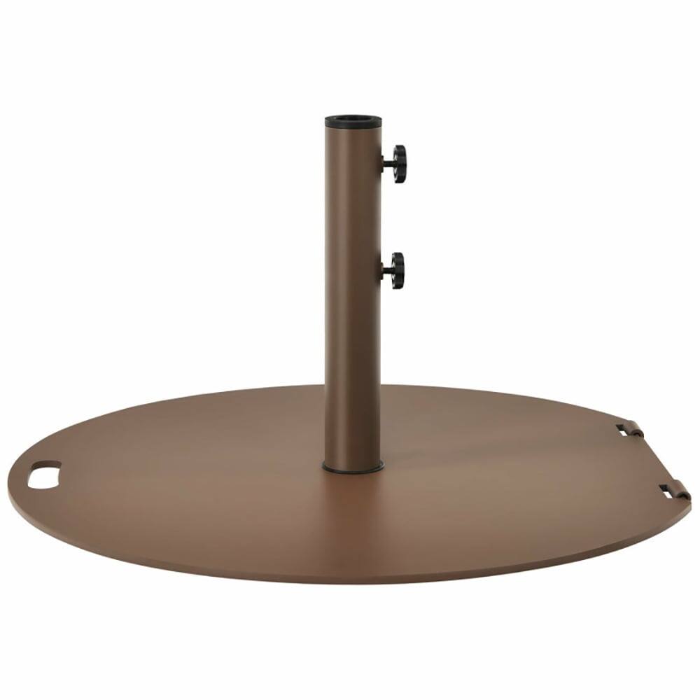 Back. Kadyn - Outdoor Umbrella Base 50 lbs Umbrella Base Stand with Wheels for Patio Black - Brown.