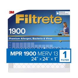 Filtrete - 24 in. W X 24 in. H X 1 in. D Polypropylene 1900 MPR Pleated Allergen Air Filter 1 pk
