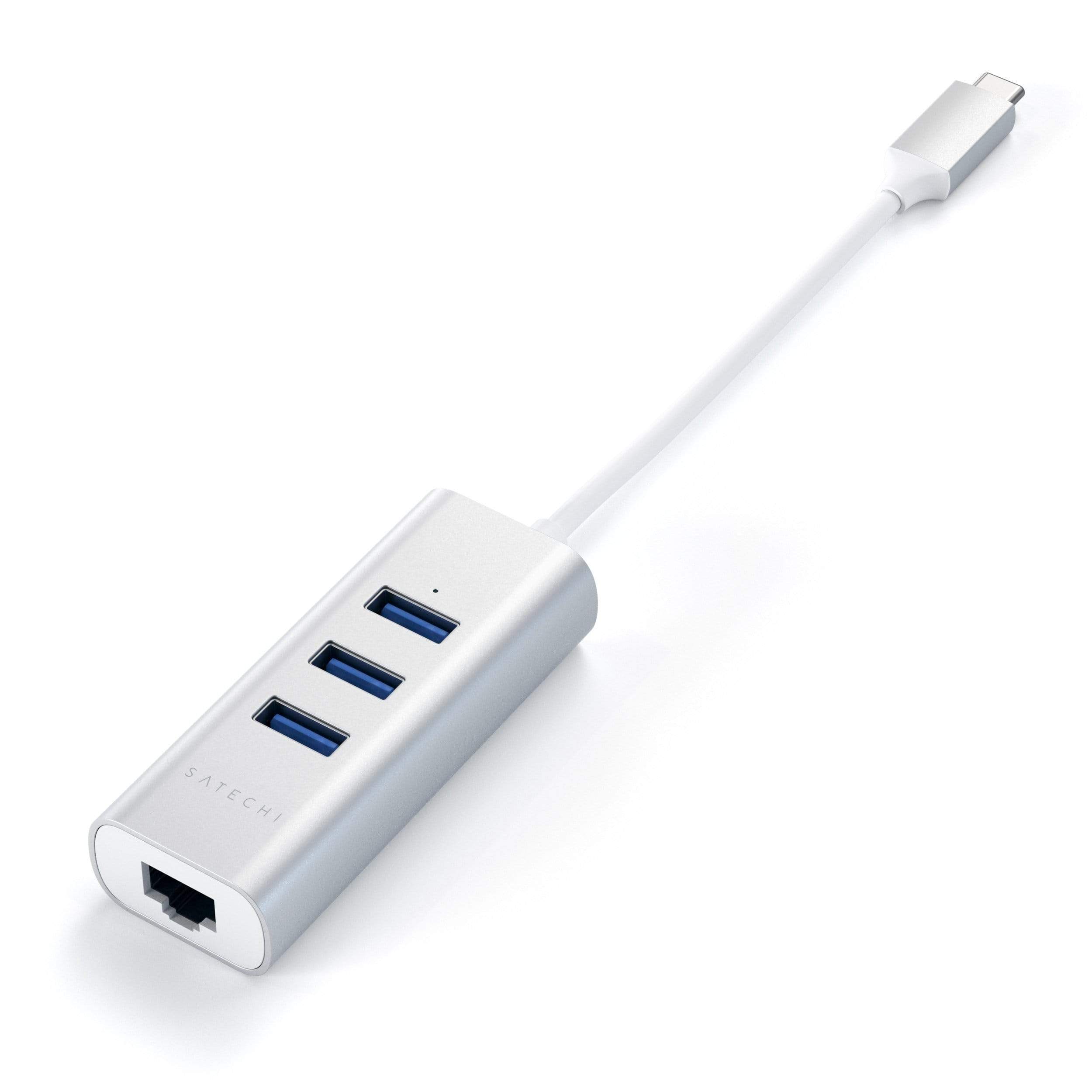 Alt View 6. Satechi - Type-C 2-in-1 USB Hub with Ethernet - Space Gray.