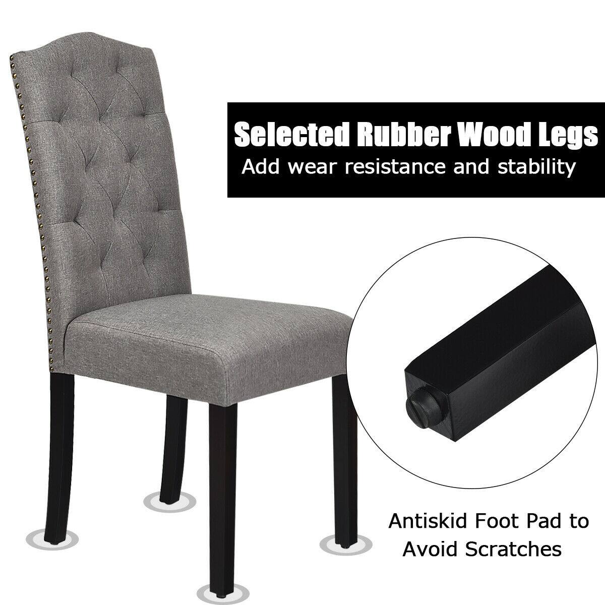 Selected Rubber Wood Legs add wear resistance and stability. Antiskid Foot Pad to Avoid Scratches.