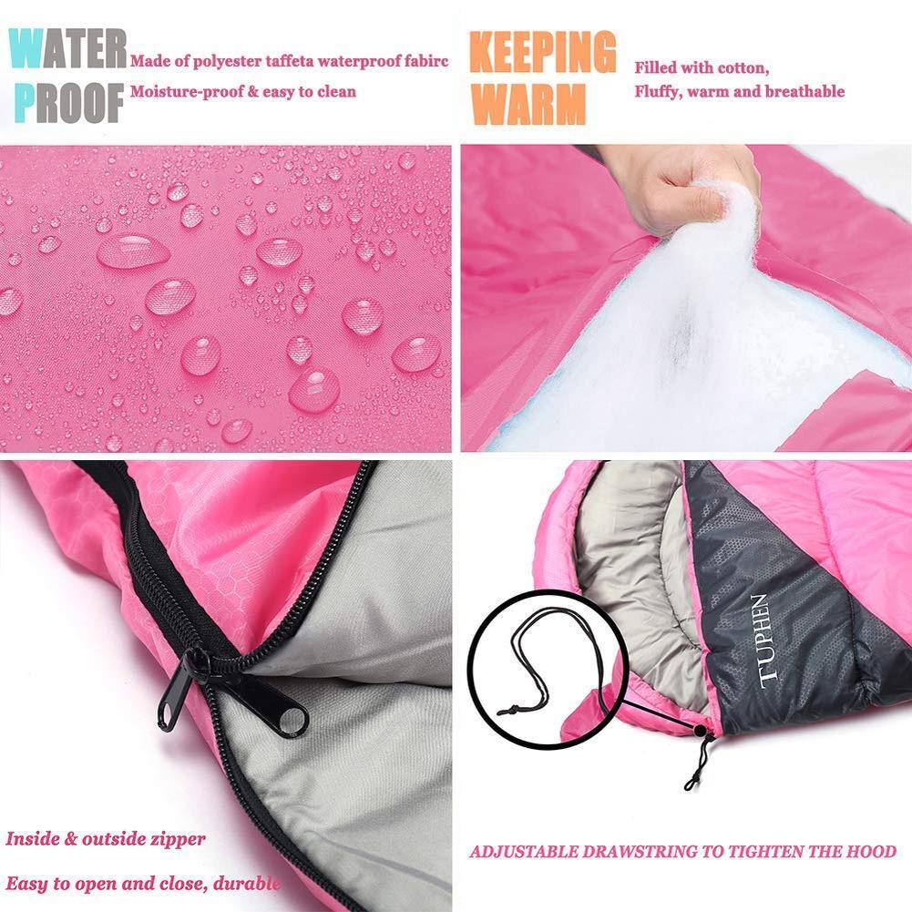 **WATER PROOF**  
Made of polyester taffeta waterproof fabric  
Moisture-proof & easy to clean  

**KEEPING WARM**  
Filled with cotton,  
Fluffy, warm and breathable  

**Inside & outside zipper**  
Easy to open and close, durable  

**ADJUSTABLE DRAWSTRING TO TIGHTEN THE HOOD**