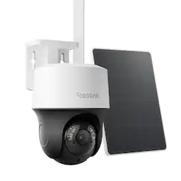 Reolink - Go PT S Lite 2K 4MP Wireless Battery 4G LTE Security Camera with Solar SIM Card 355° Auto-Track Smart Detection - White