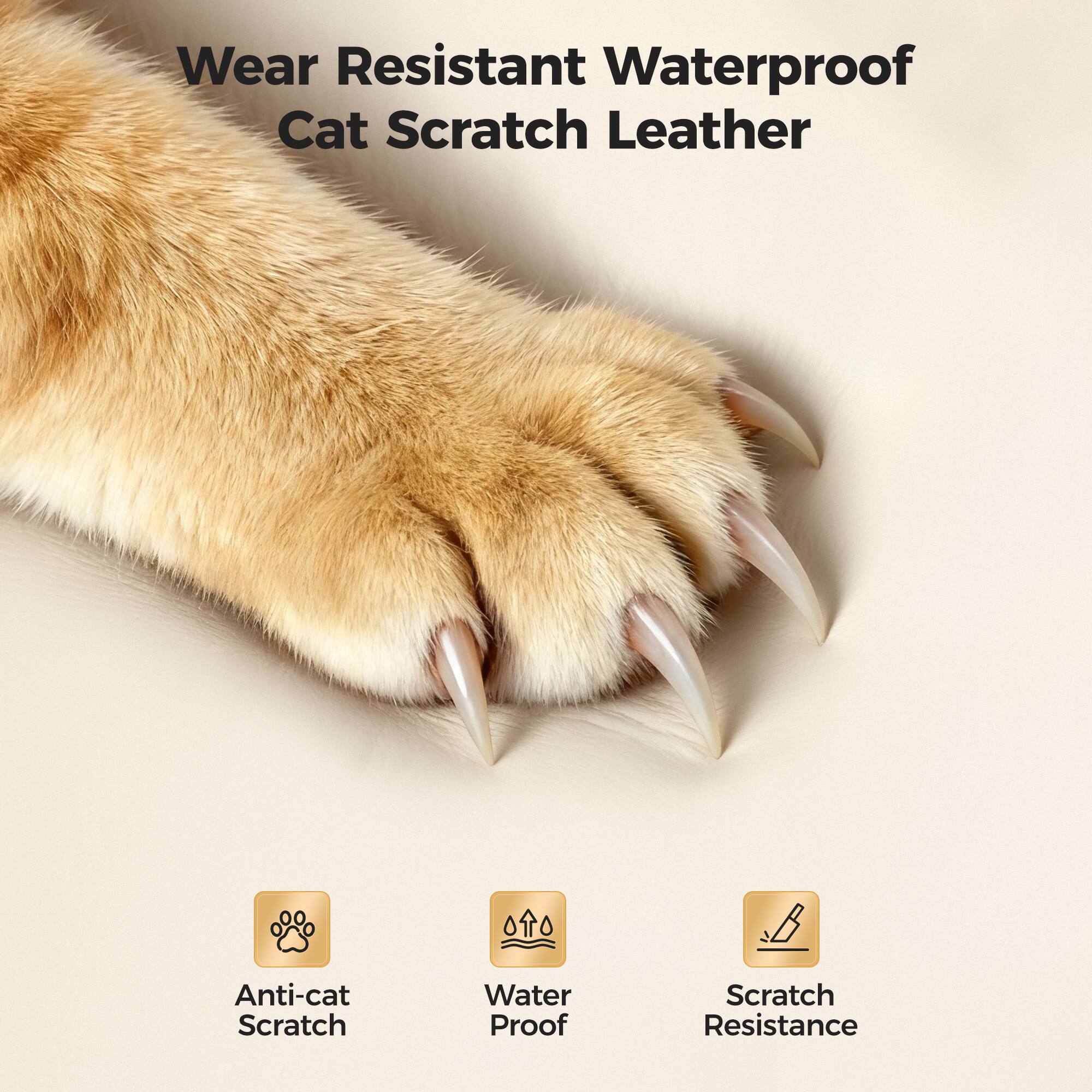 Wear Resistant Waterproof Cat Scratch Leather

- Anti-cat Scratch
- Water Proof
- Scratch Resistance