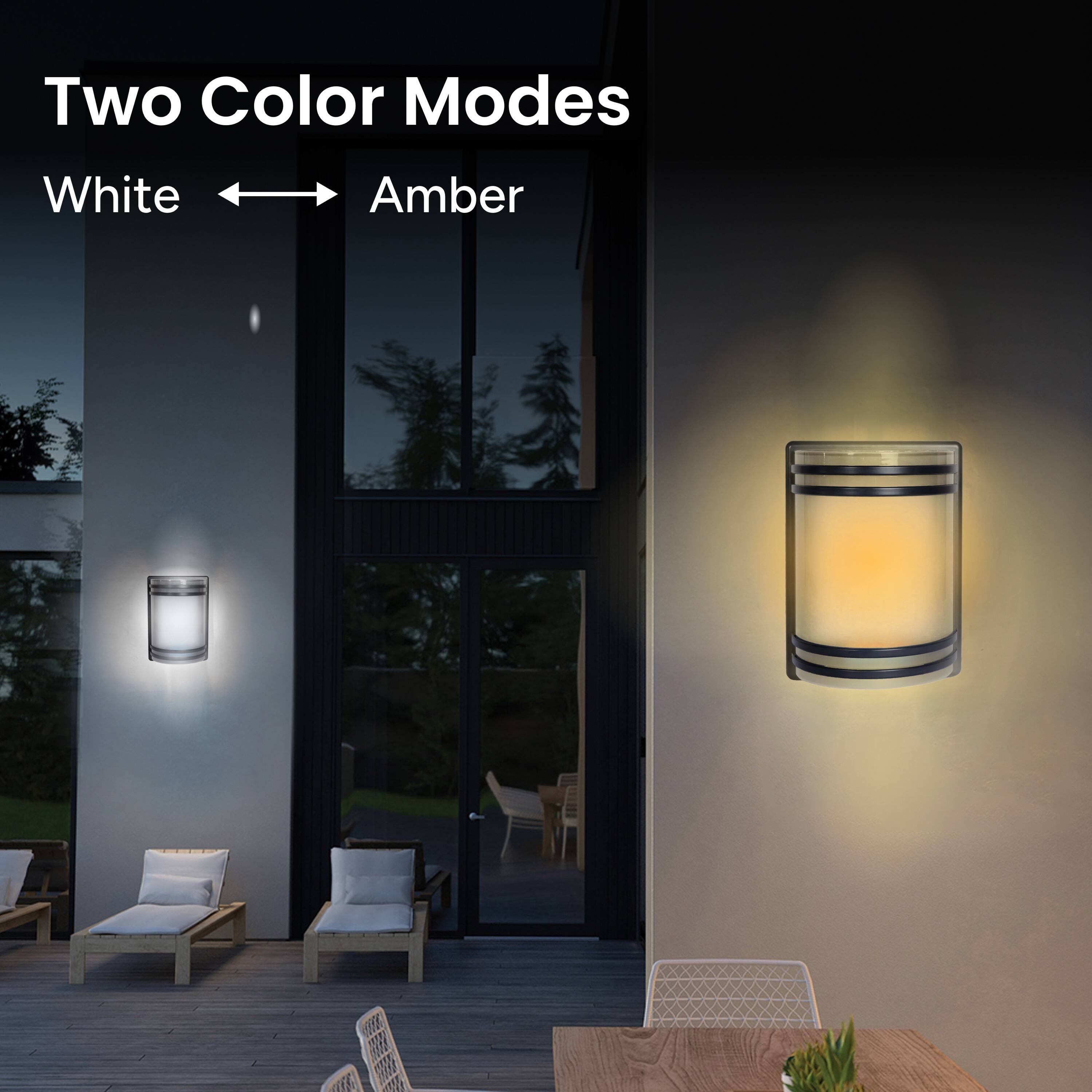Two Color Modes
White
Amber