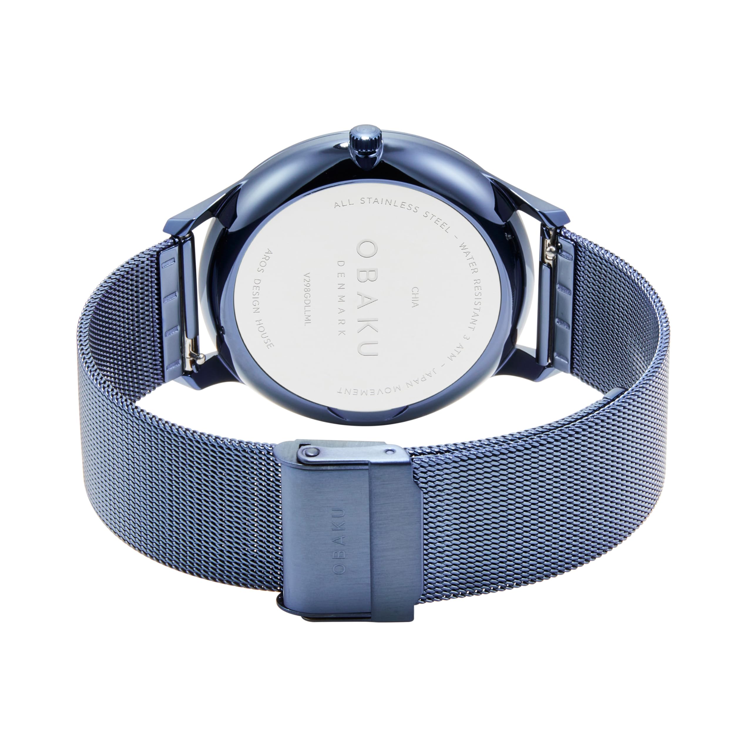 AROS DESIGN HOUSE V298GOLLML ALL STAINLESS STEEL - WATER RESISTANT - ATM JAPAN MOVEMENT OBAKU