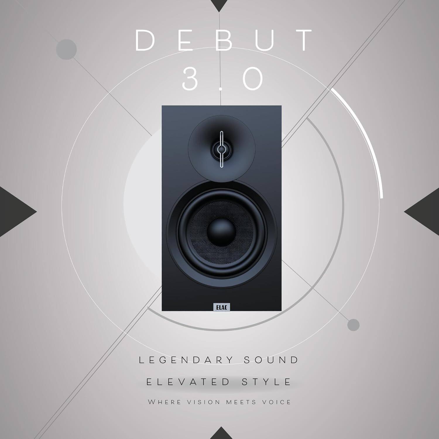 DEBUT 3.0  
ELAC  
LEGENDARY SOUND  
ELEVATED STYLE  
WHERE VISION MEETS VOICE