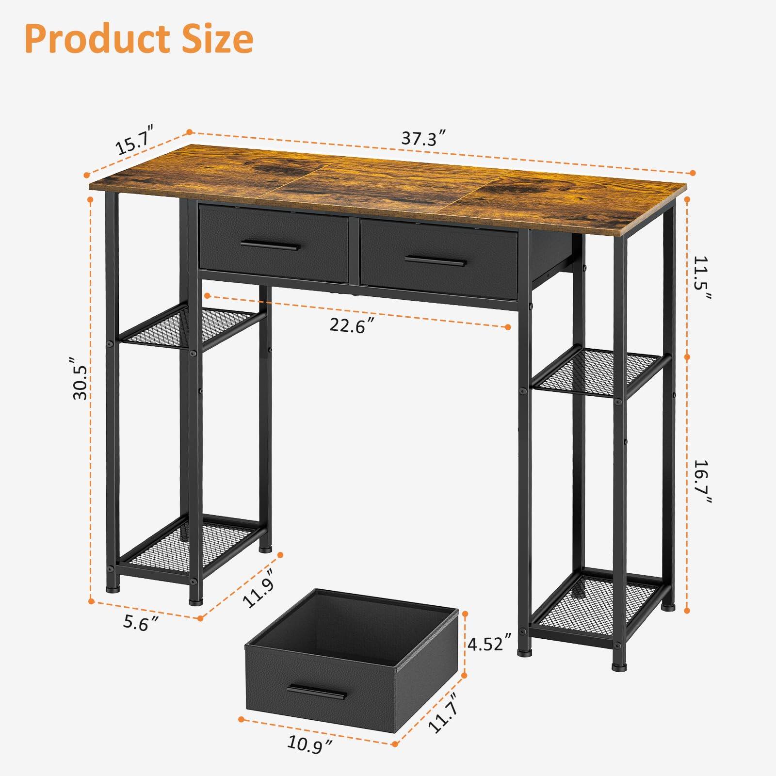 Product Size

- Length: 37.3"
- Width: 15.7"
- Height: 30.5"
- Drawer Height: 11.5"
- Shelf Height: 22.6"
- Drawer Width: 16.7"
- Drawer Depth: 11.9"
- Drawer Height: 4.52"
- Drawer Width: 10.9"
- Drawer Depth: 11.7"