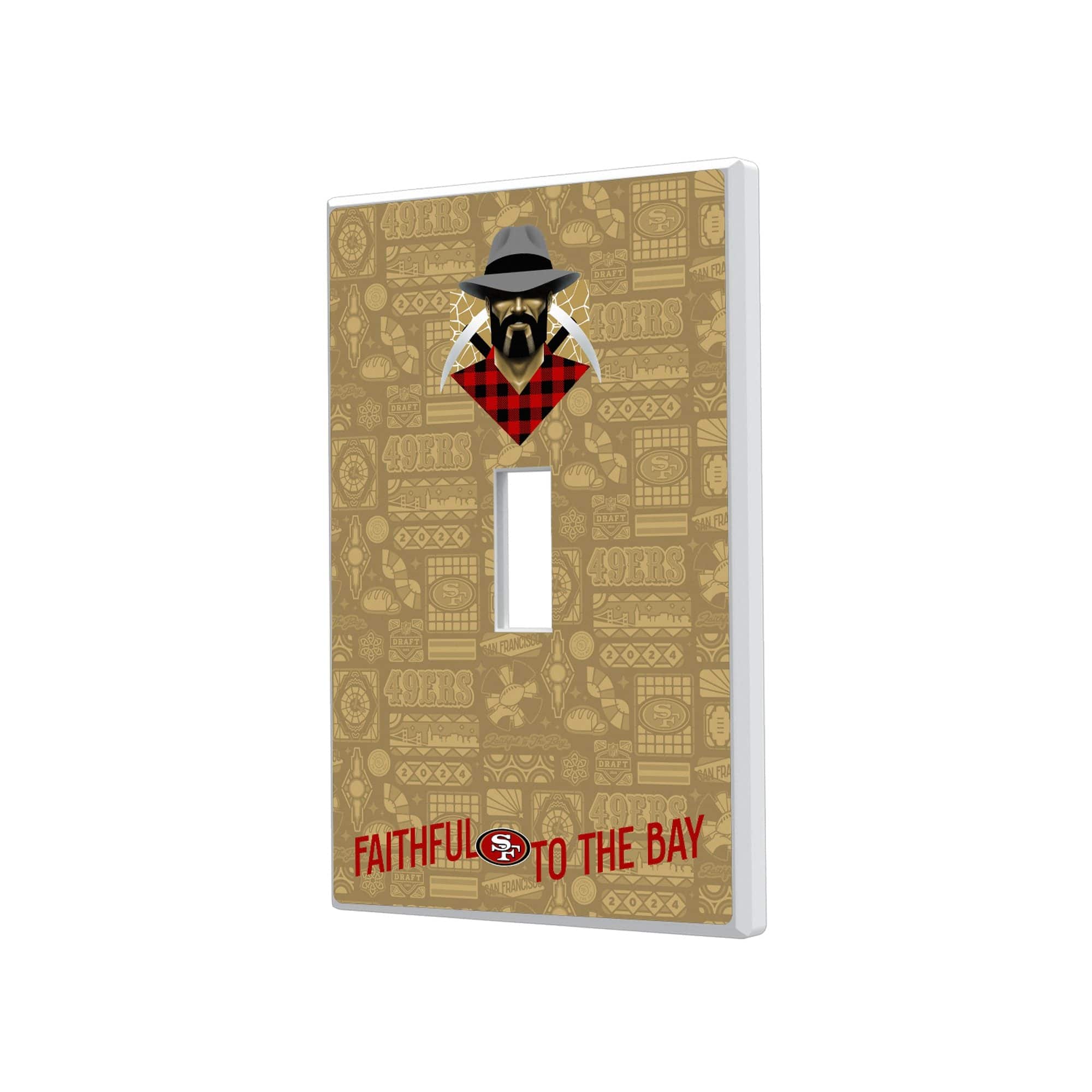 Keyscaper - San Francisco 49ers 2024 Illustrated Limited Edition Single Toggle Light Switch Plate - White price history on PriceWatchPro