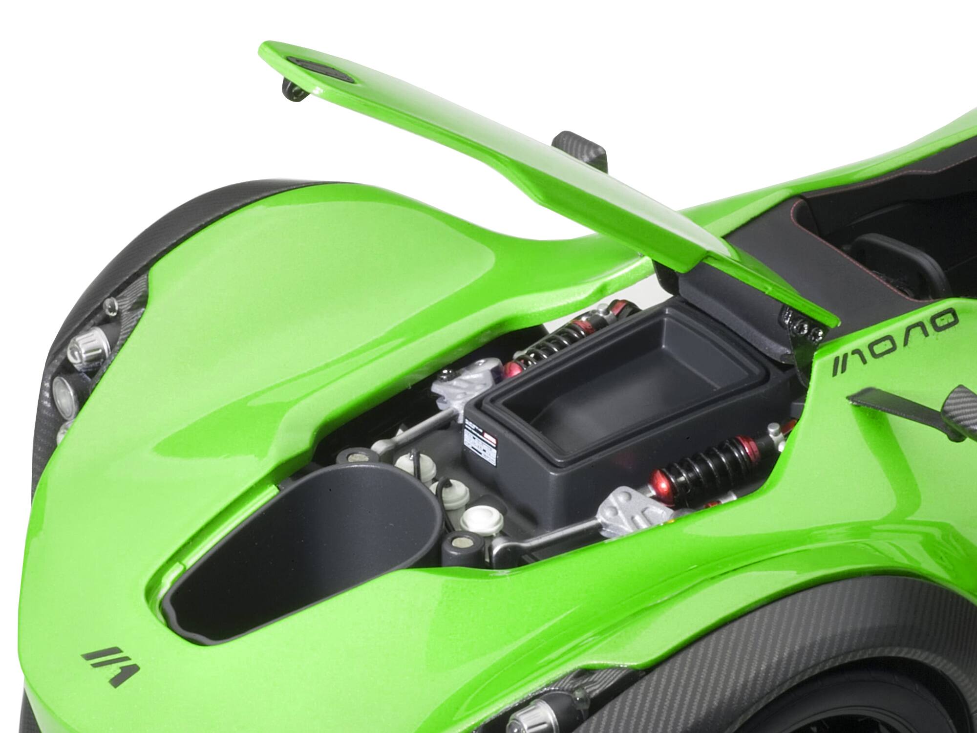 Angle. Autoart - BAC Mono Metallic Green 1/18 Model Car by Autoart - Metallic Green.