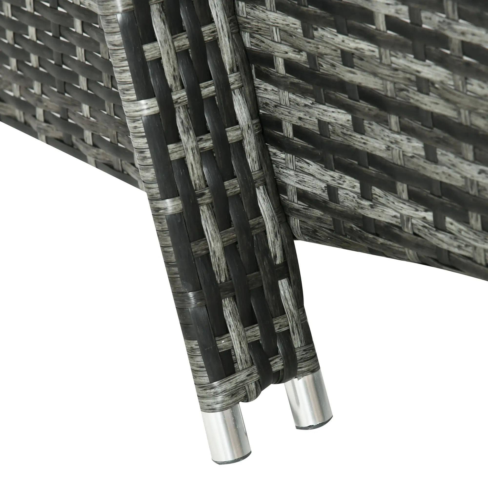 Back. Resenkos - Resenkos 2-Piece Reclining Chaise Lounge Chairs - Rolling Comfort Chairs With Cushions, Mixed Gray, Charcoal Gray - Mixed Gray, Charcoal Gray.