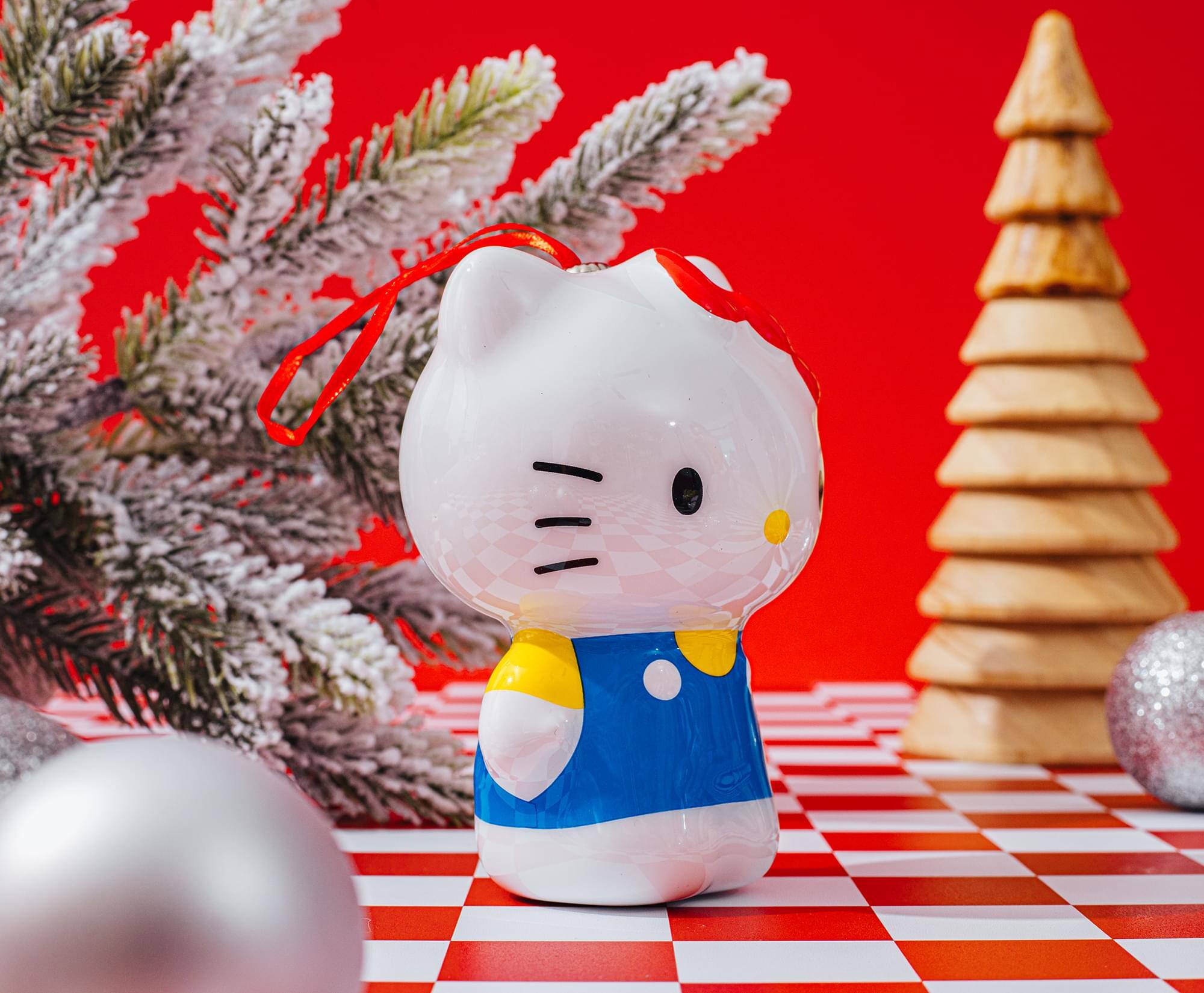 Alt View 5. Surreal Entertainment - Sanrio Hello Kitty 4-Inch Shatterproof Decoupage Ornament - Multi-Color.