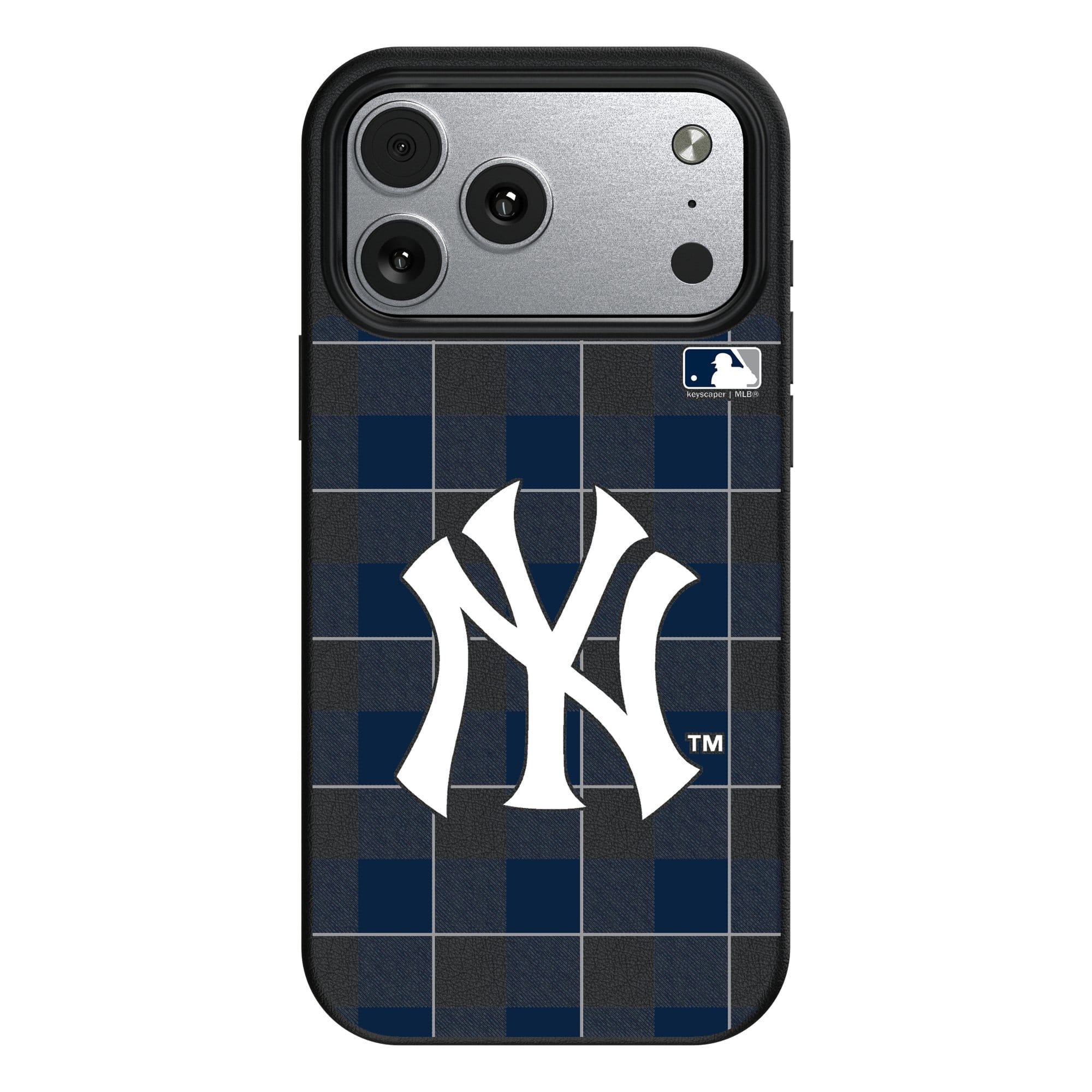 Keyscaper - MLB - New York Yankees Plaid Magnetic Bump iPhone Case - 17 Pro Max - Black price history on PriceWatchPro