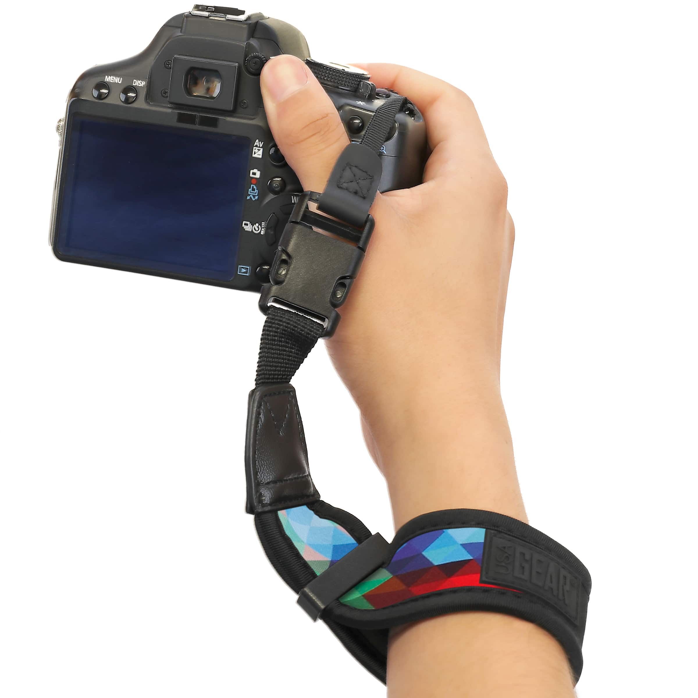 USA Gear - Digital Camera Wrist Strap w/ Padded Neoprene & Quick Release Buckle System