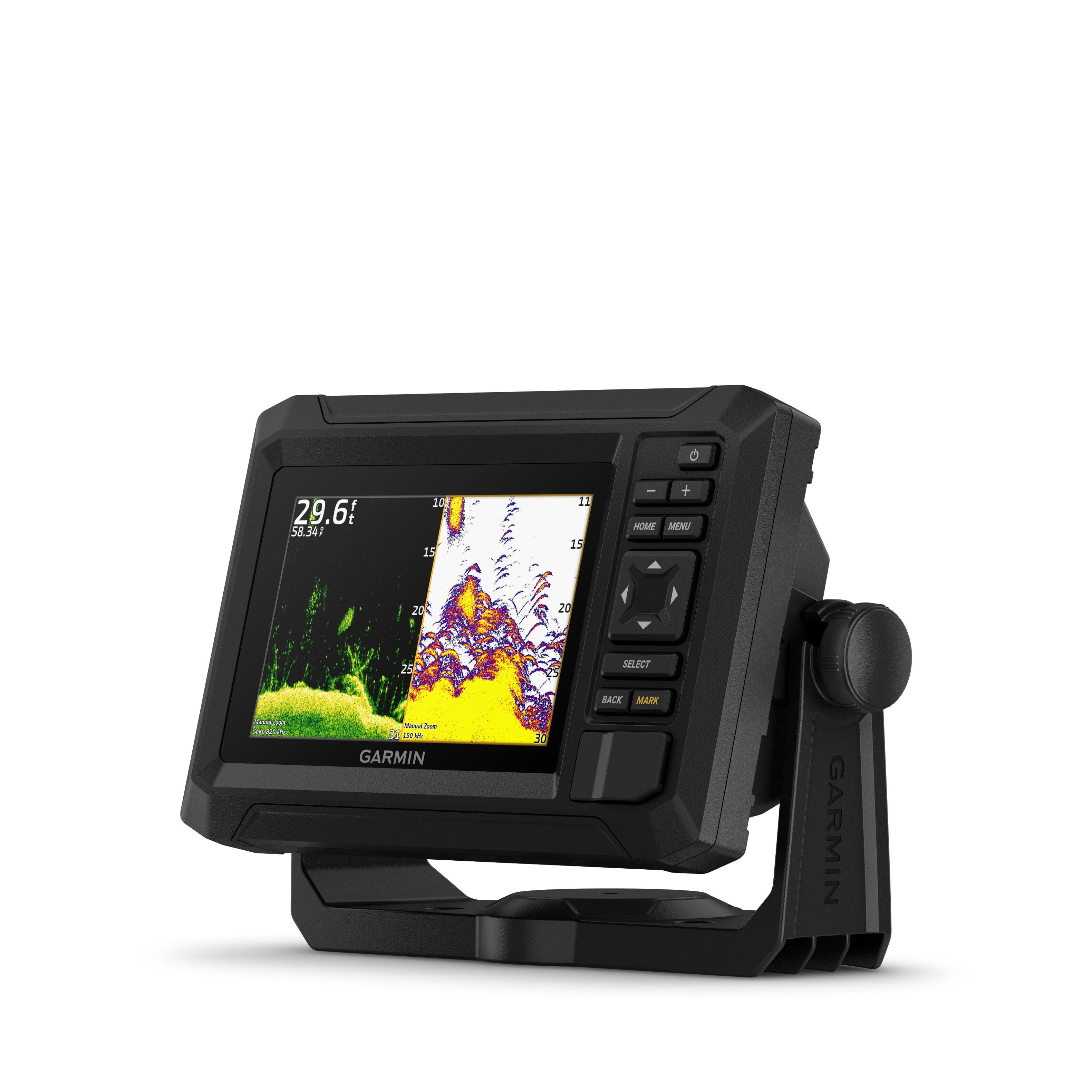 Left. Garmin - ECHOMAP Chartplotter GPS UHD2 54cv with transducer - Black.