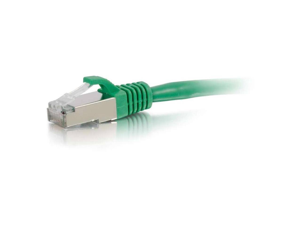 Front. Cables to Go - C2G 00830 Cat6 Cable - Snagless Shielded Ethernet Network Patch Cable, Green (6 Feet, 1.82 Meters).