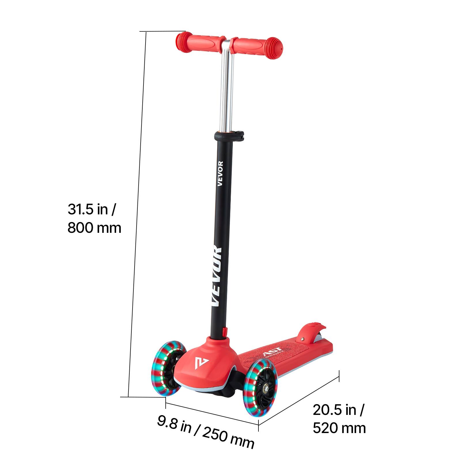 31.5 in / 800 mm  
VEVOR  
9.8 in / 250 mm  
20.5 in / 520 mm