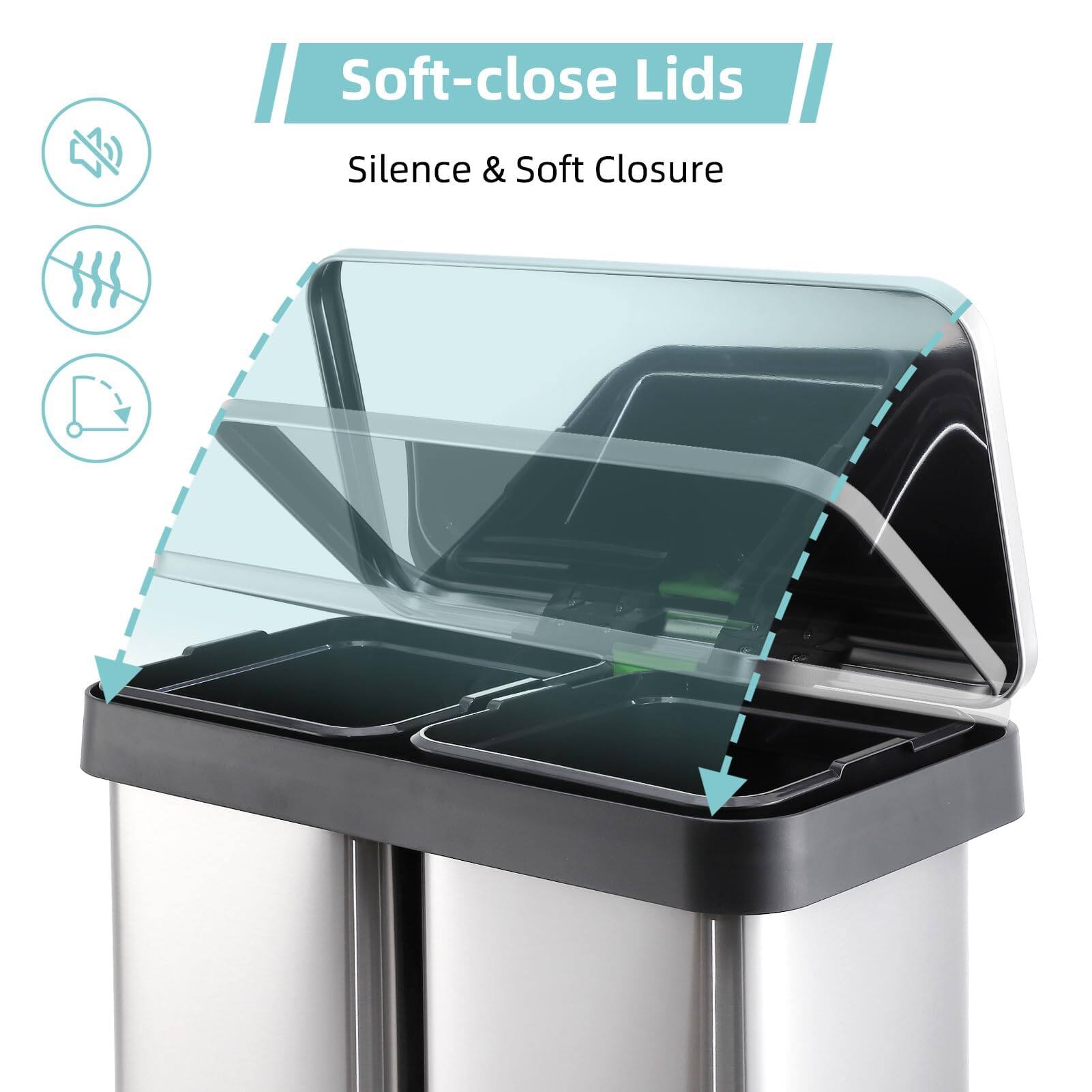 Soft-close Lids  
Silence & Soft Closure