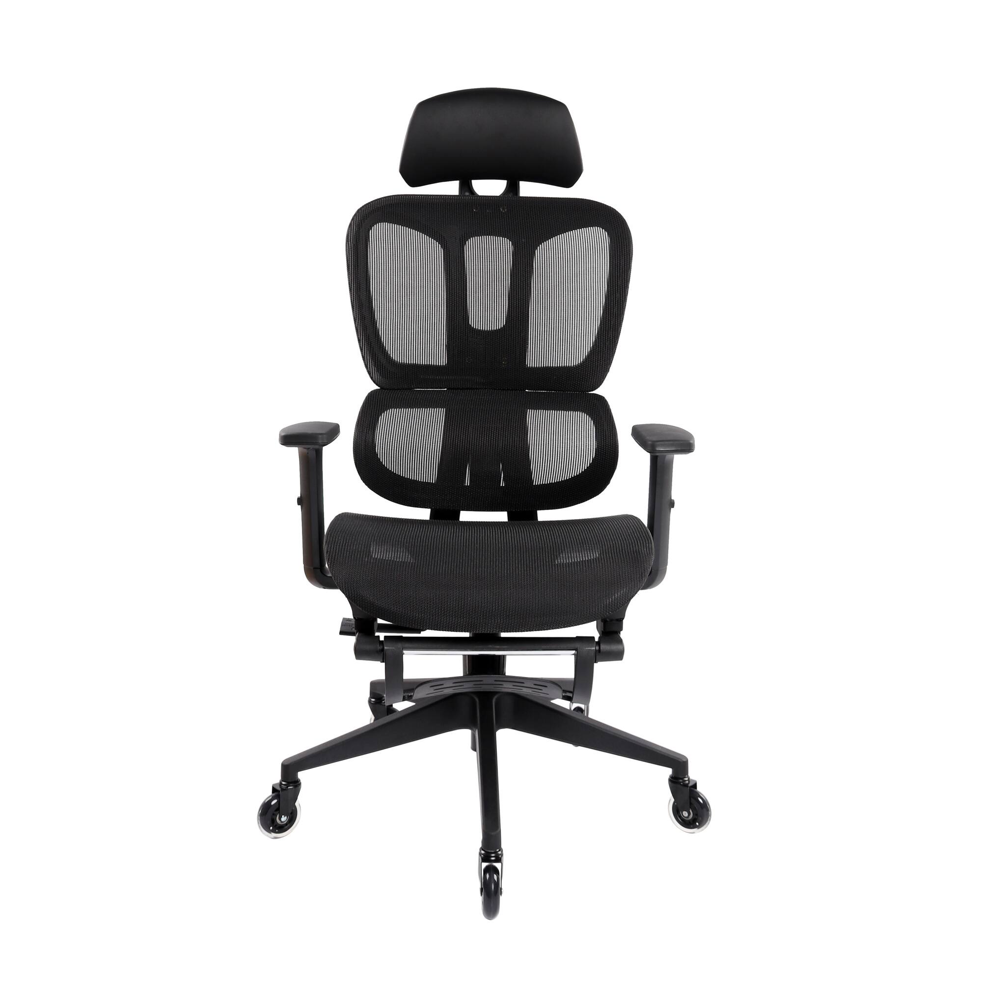 Alt View 7. GOODSILO - Ultimate Reclining Ergonomic Mesh Office Chair with Lumbar Support and Footrest - Black.