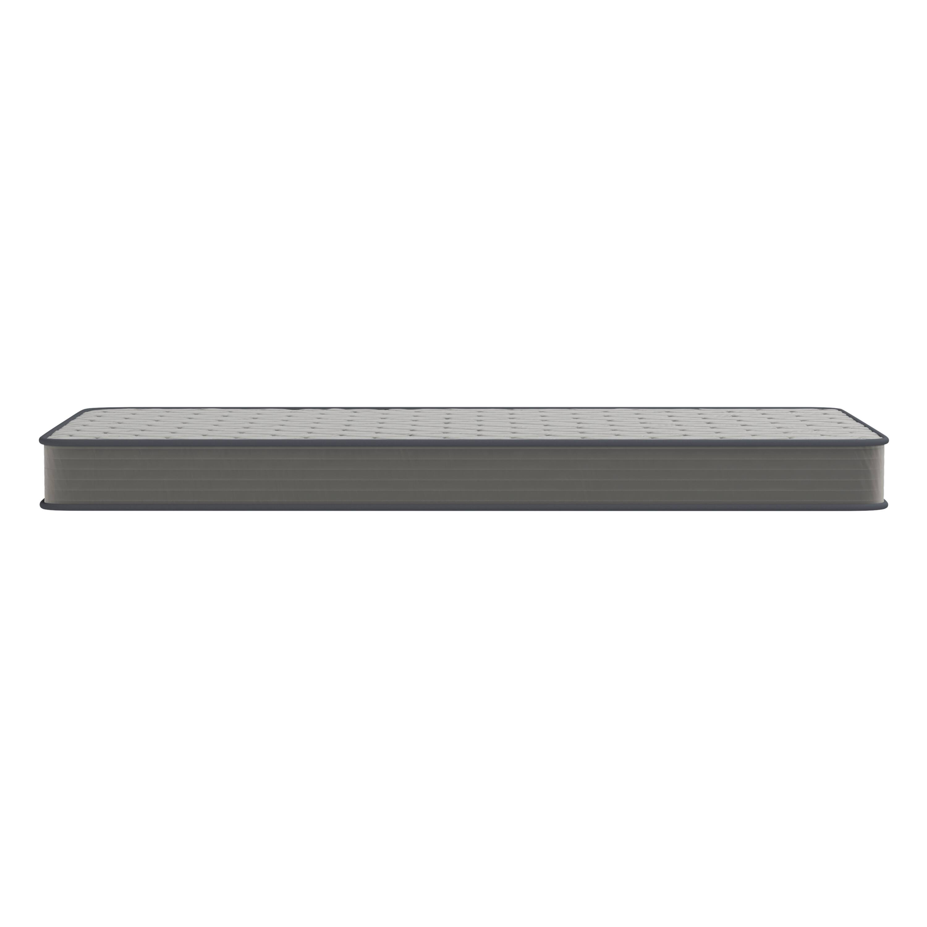 Alt View 8. Emma + Oliver - Medium Firm Hybrid Innerspring Mattress in a Box with Knit Fabric Top - Gray.