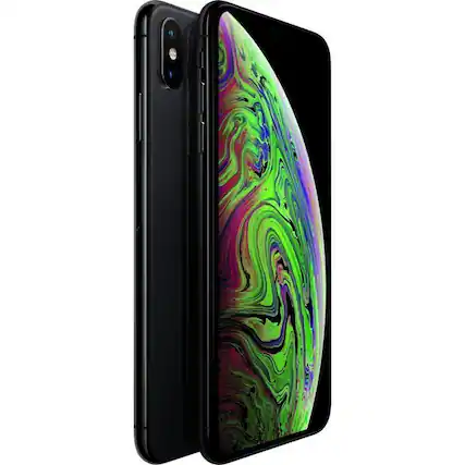 Front. Apple - iPhone XS Max A1921 (Fully Unlocked) 256GB w/ Pre-Installed Tempered Glass - Space Gray.
