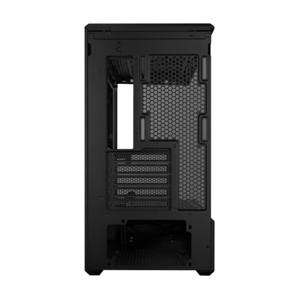 Back. Lian Li - Vector V100 MINI Micro-ATX Compact PC Case, Panoramic Tempered Glass, 415mm GPUs, 360mm Radiator-V100MIX - Black.