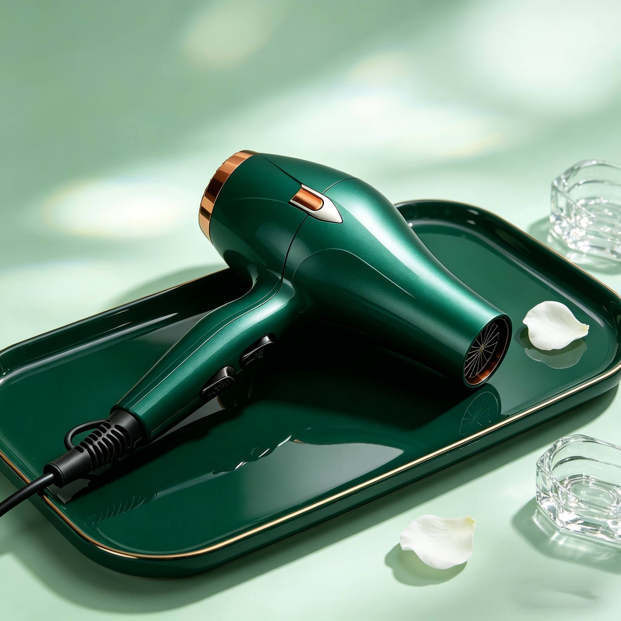 Alt View 2. Morfone - Morfone Negative Ion Hair Dryer with Diffuser and Concentrator Attachments 2 Speed and Heat Settings - green.