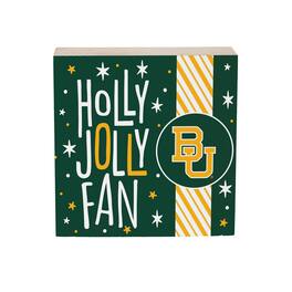 Evergreen Enterprises - Baylor Bears 6" Holiday Wood Plock Shelf Sign - Multicolor