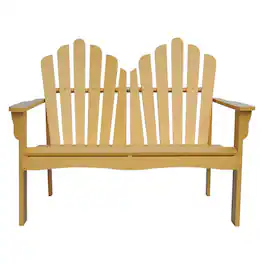Hivvago - Outdoor Cedar Wood Garden Bench Loveseat in Beeswax Finish - Brown
