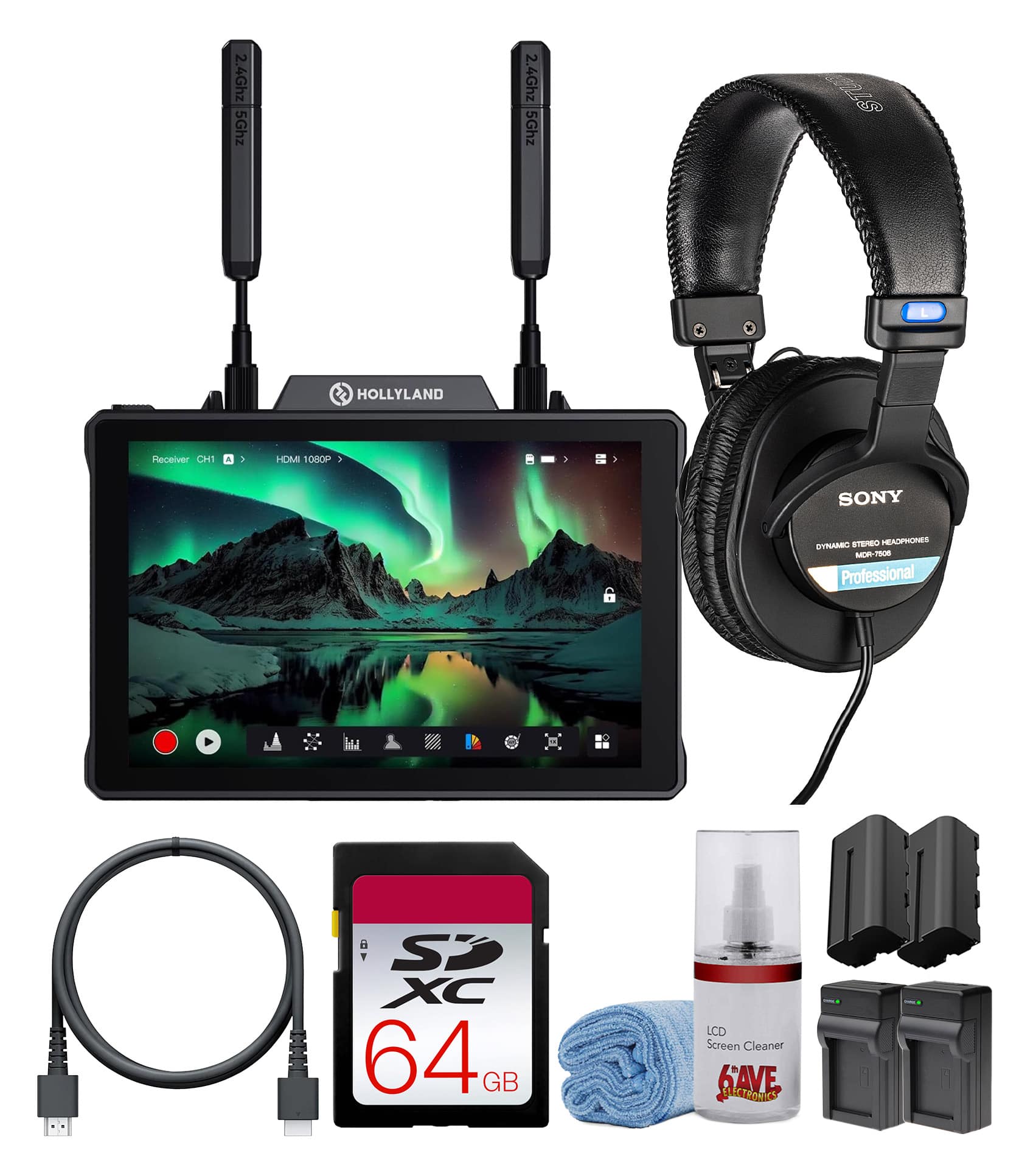 HollyView - Hollyland Pyro 7 Wireless Camera Monitor Transceiver HDMI SDI 1300ft Bundle price history on PriceWatchPro