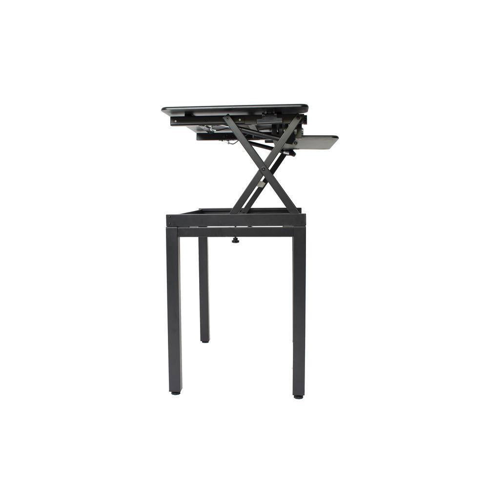 Left. Rocelco - Standing Desk Legs - Home Office Sit Stand Up Workstation Floor Stand for DADR-40 and DADR-46 (R DADRB-FS) - Black.
