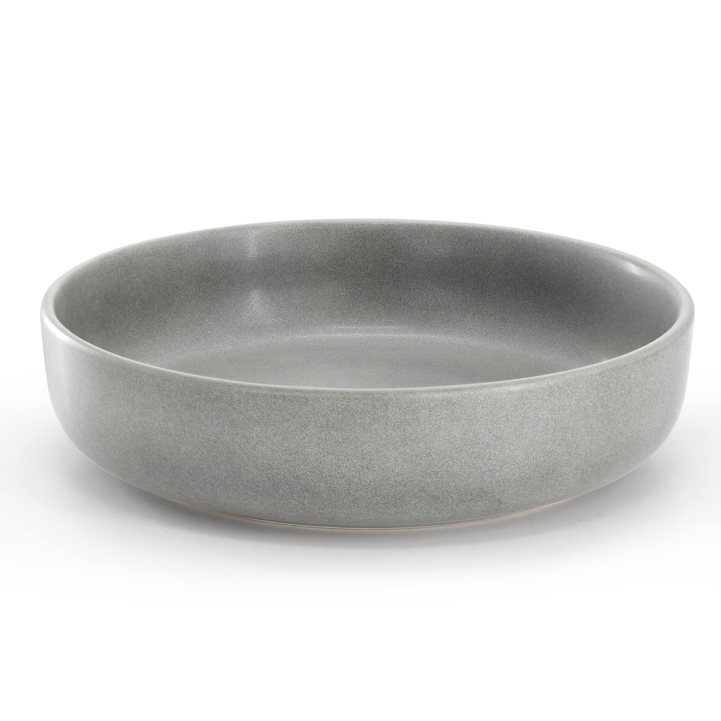 Alt View 1. Gibson - Soho Lounge Bryant Park 2 Piece 8 Inch Stoneware Dinner Bowl Set in Gray - Grey.